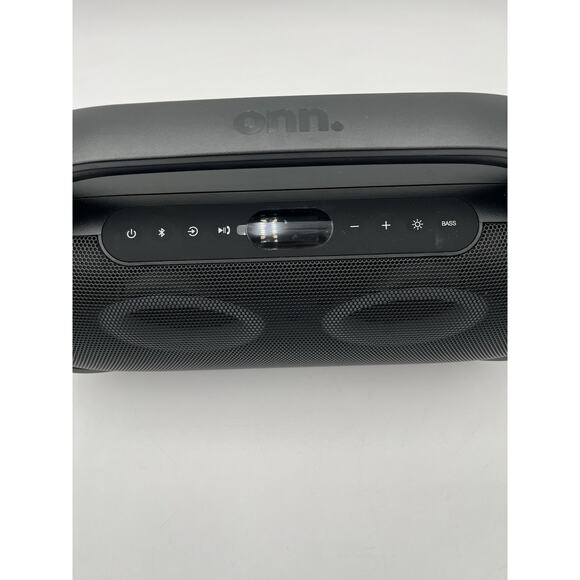 Onn Portable FM Boombox Bluetooth with LED Lighting / Without USB-C Power Cable - Picture 6 of 9